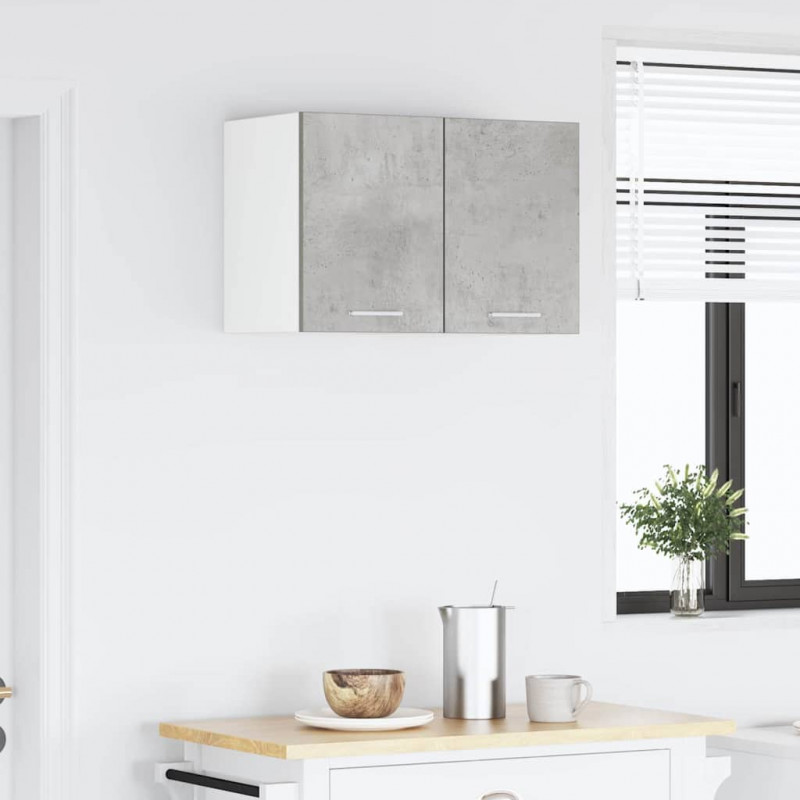 Szafka wisząca 2 pcs Betonowa szarość i biel 30 x 31 x 40 cm