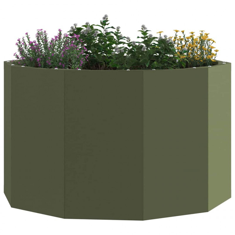 Donica Zielony oliwkowy 60 x 60 x 35 cm Stal
