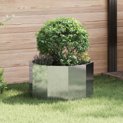 Donica Srebrny 60 x 60 x 35 cm Stal Galwanizowana