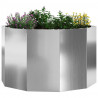 Donica Srebrny 60 x 60 x 35 cm Stal Galwanizowana