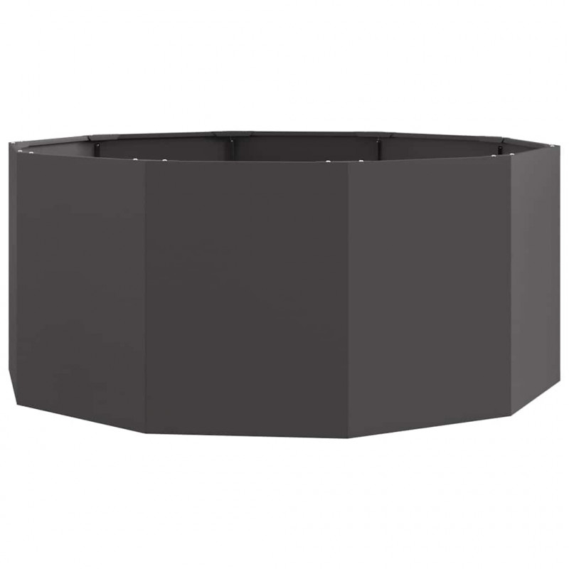 Donica Czarny 120 x 120 x 50 cm Stal