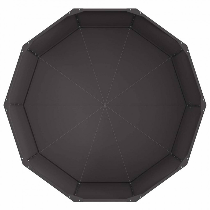 Donica Czarny 120 x 120 x 50 cm Stal