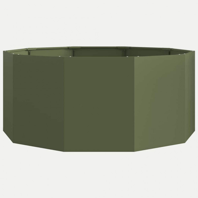 Donica Zielony oliwkowy 120 x 120 x 50 cm Stal
