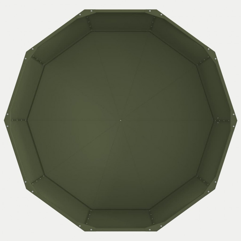 Donica Zielony oliwkowy 120 x 120 x 50 cm Stal