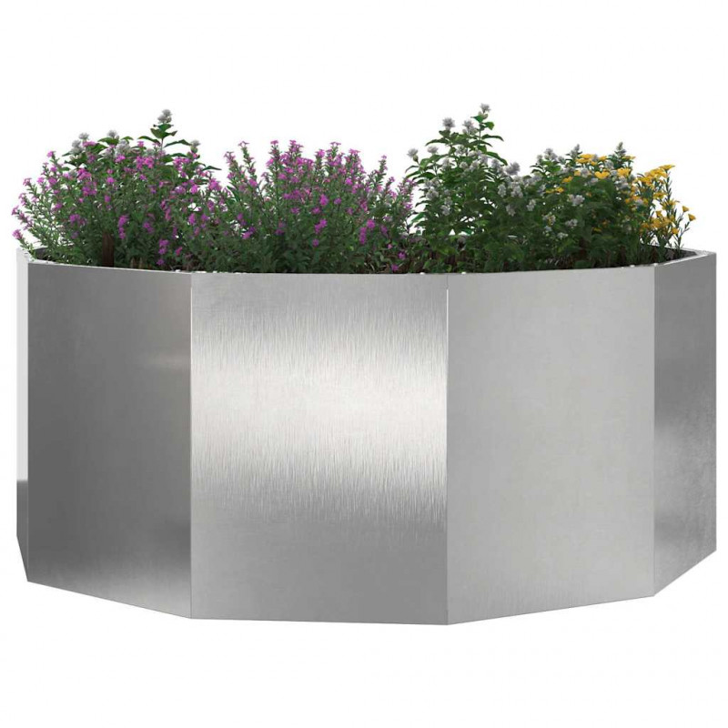 Donica Srebrny 120 x 120 x 50 cm Stal nierdzewna