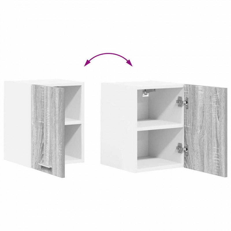 Szafka wisząca 2 pcs Szary Sonoma i Biały 30 x 31 x 40 cm