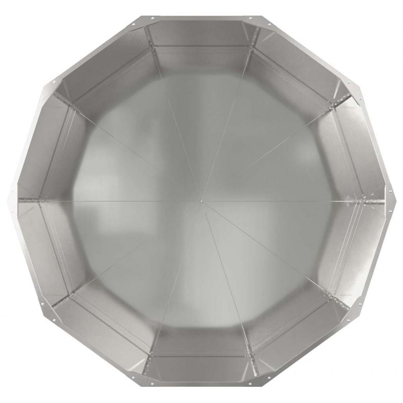 Donica Srebrny 120 x 120 x 50 cm Stal nierdzewna
