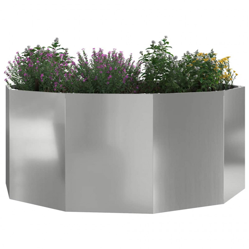Donica Srebrny 120 x 120 x 50 cm Stal Galwanizowana