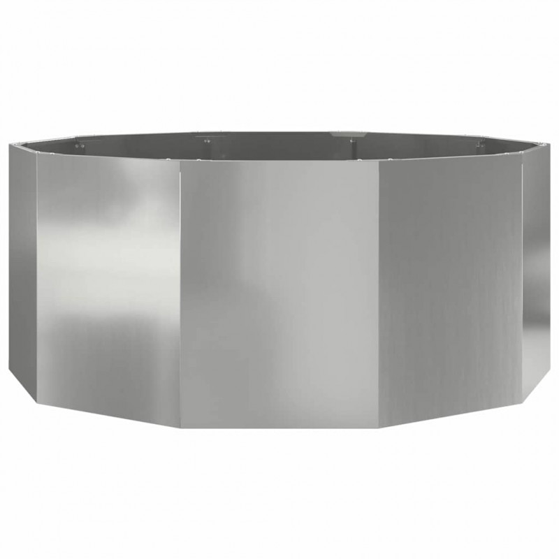 Donica Srebrny 120 x 120 x 50 cm Stal Galwanizowana