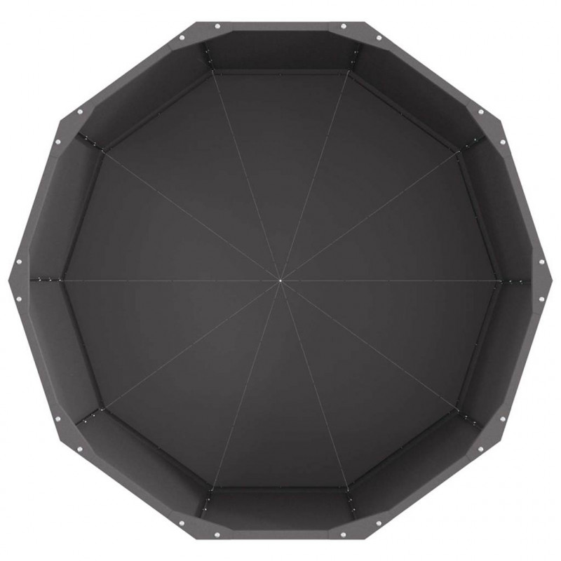 Donica Czarny 90 x 90 x 50 cm Stal
