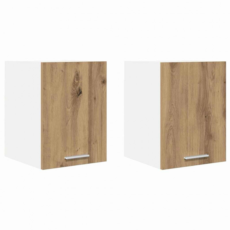 Szafka wisząca 2 pcs Dąb rzemieślniczy i biały 30 x 31 x 40 cm