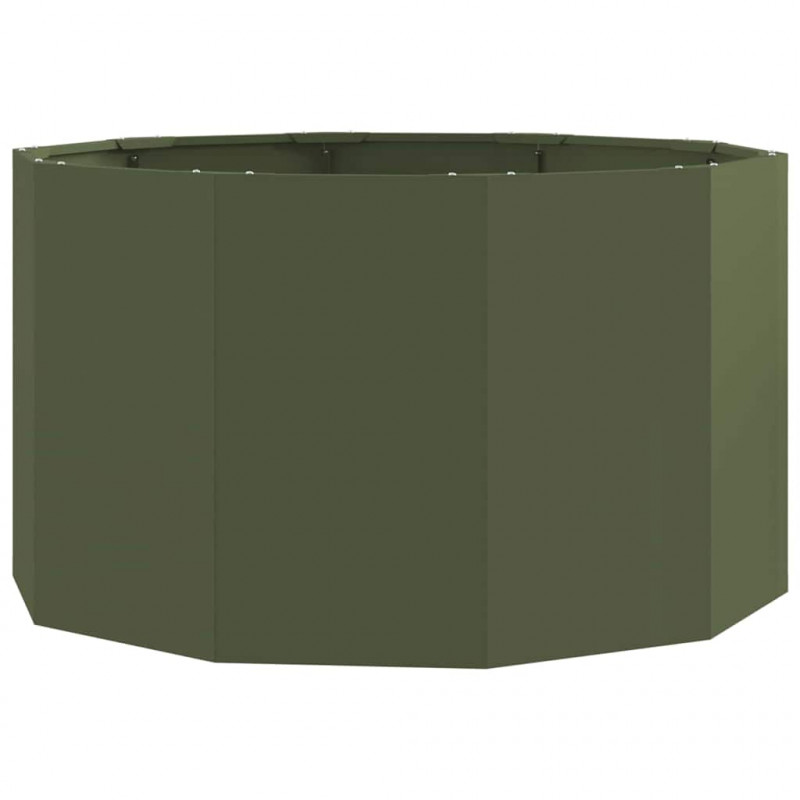 Donica Zielony oliwkowy 90 x 90 x 50 cm Stal