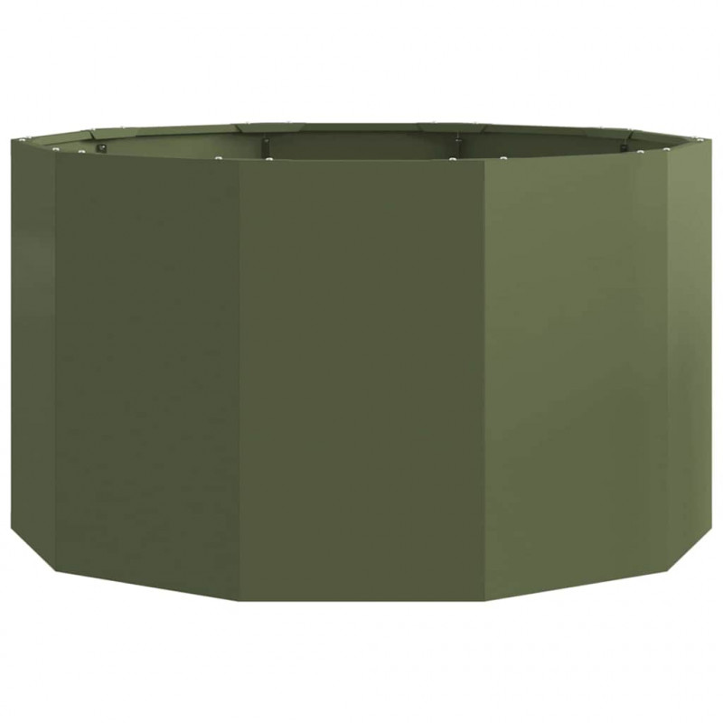 Donica Zielony oliwkowy 90 x 90 x 50 cm Stal