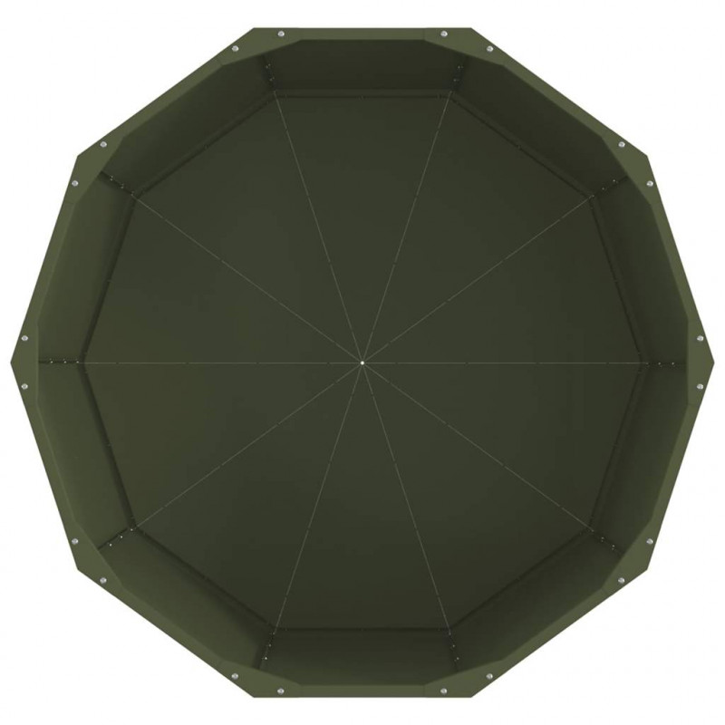 Donica Zielony oliwkowy 90 x 90 x 50 cm Stal