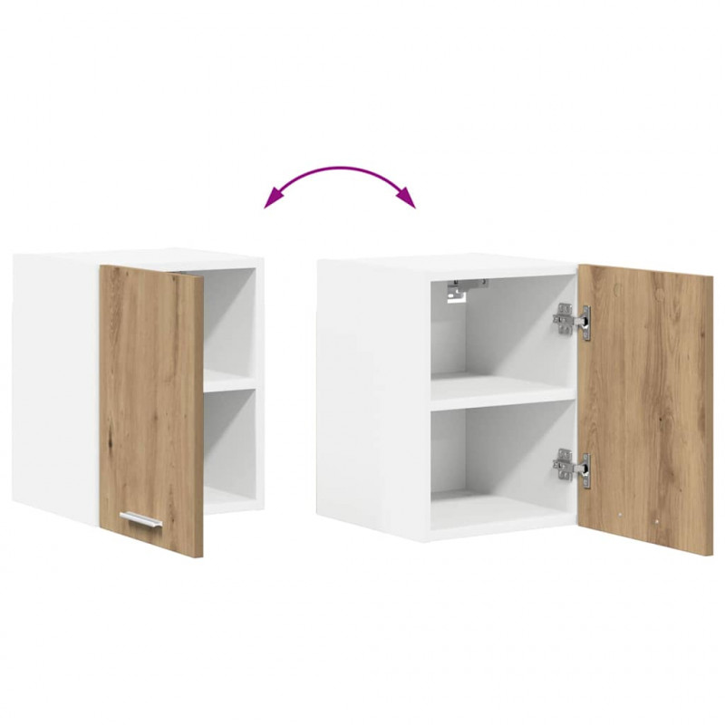 Szafka wisząca 2 pcs Dąb rzemieślniczy i biały 30 x 31 x 40 cm