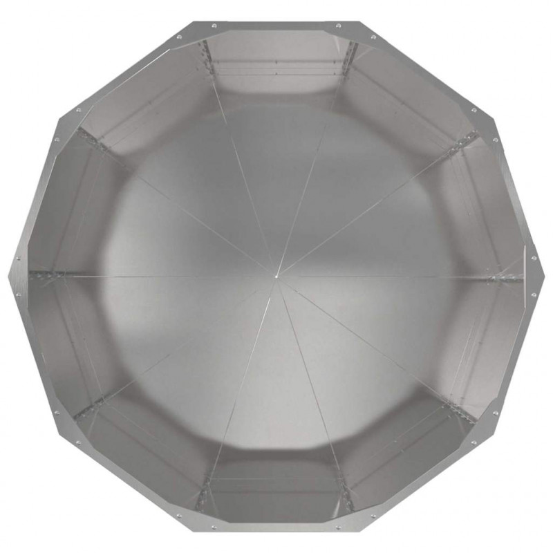 Donica Srebrny 90 x 90 x 50 cm Stal nierdzewna
