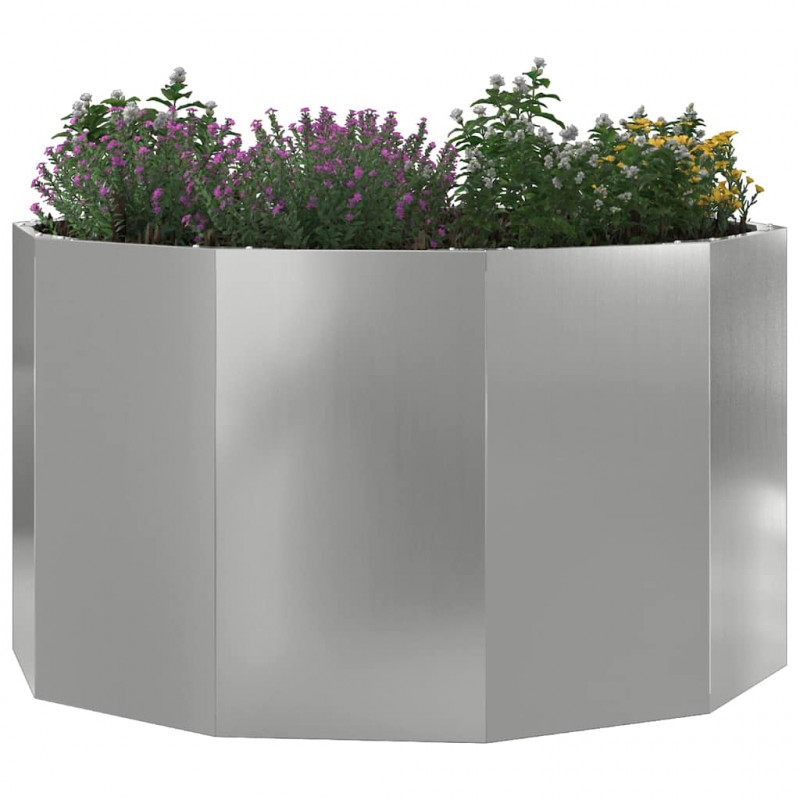 Donica Srebrny 90 x 90 x 50 cm Stal Galwanizowana