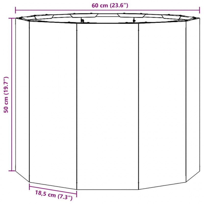 Donica Biały 60 x 60 x 50 cm Stal