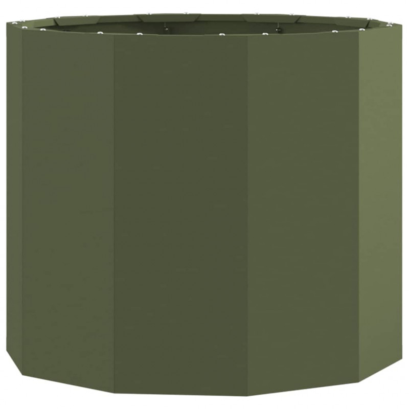 Donica Zielony oliwkowy 60 x 60 x 50 cm Stal