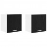 Szafka wisząca 2 pcs Czarny Dąb i Biały 40 x 31 x 40 cm