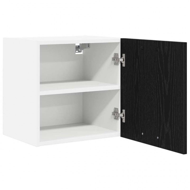 Szafka wisząca 2 pcs Czarny Dąb i Biały 40 x 31 x 40 cm