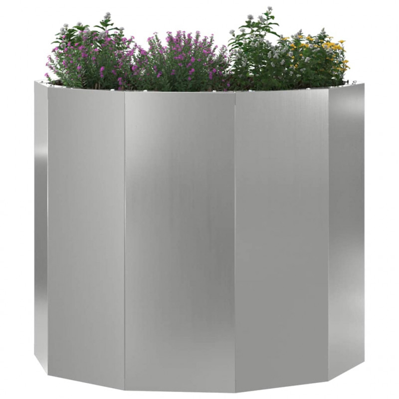 Donica Srebrny 60 x 60 x 50 cm Stal Galwanizowana