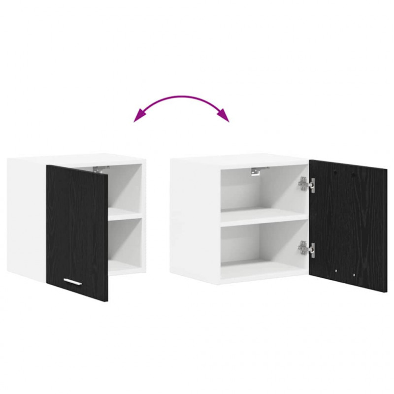 Szafka wisząca 2 pcs Czarny Dąb i Biały 40 x 31 x 40 cm