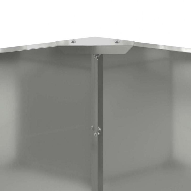 Donica Srebrny 60 x 60 x 50 cm Stal Galwanizowana