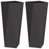 Donica 2 pcs Czarny 30 x 30 x 75 cm Stal