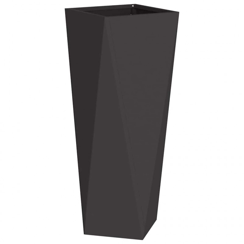 Donica 2 pcs Czarny 30 x 30 x 75 cm Stal