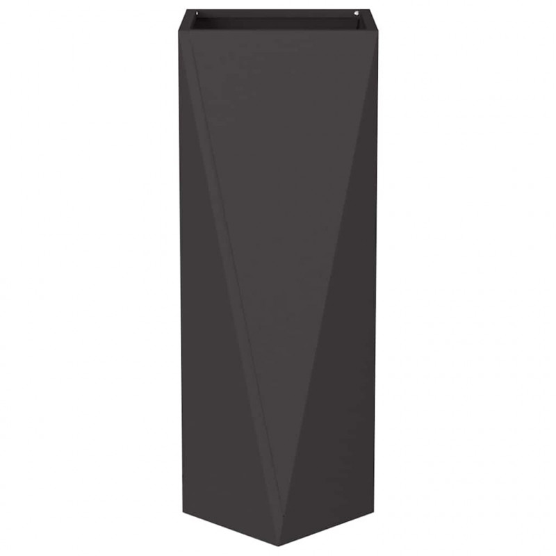Donica 2 pcs Czarny 30 x 30 x 75 cm Stal