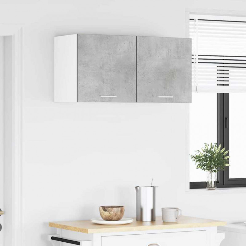 Szafka wisząca 2 pcs Betonowa szarość i biel 40 x 31 x 40 cm