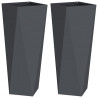 Donica 2 pcs Antracyt 30 x 30 x 75 cm Stal