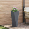 Donica 2 pcs Antracyt 30 x 30 x 75 cm Stal