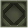 Donica 2 pcs Zielony oliwkowy 30 x 30 x 75 cm Stal