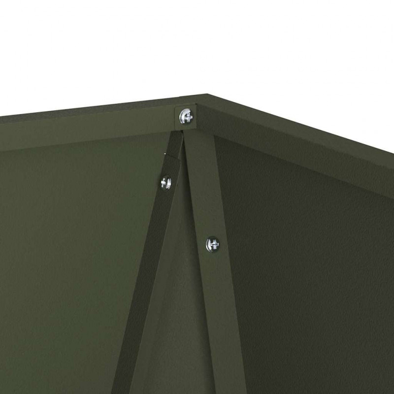 Donica 2 pcs Zielony oliwkowy 30 x 30 x 75 cm Stal