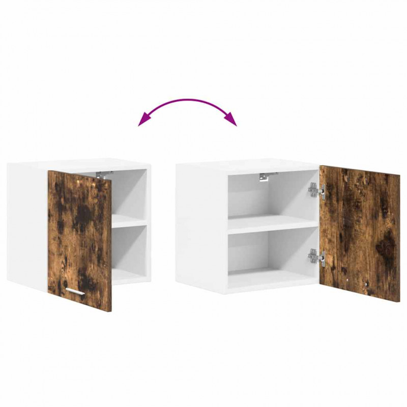 Szafka wisząca 2 pcs Wędzony dąb i biały 40 x 31 x 40 cm