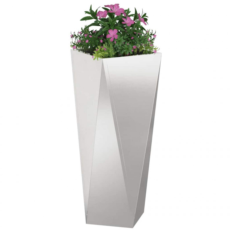 Donica 2 pcs Srebrny 30 x 30 x 75 cm Stal nierdzewna