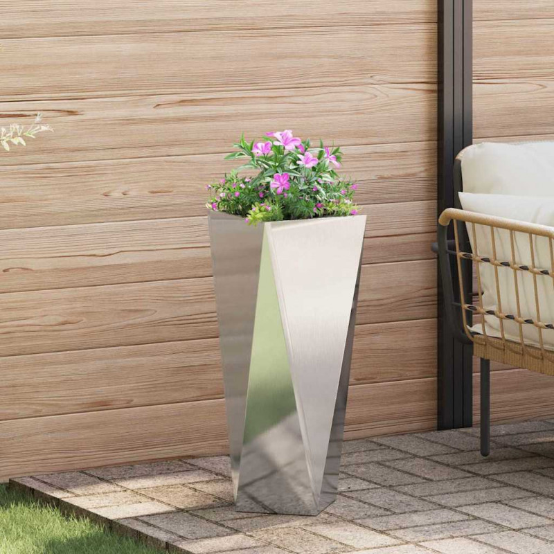Donica 2 pcs Srebrny 30 x 30 x 75 cm Stal nierdzewna
