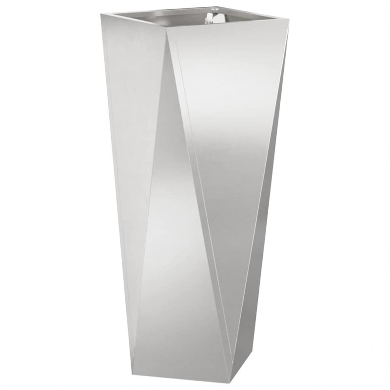 Donica 2 pcs Srebrny 30 x 30 x 75 cm Stal nierdzewna