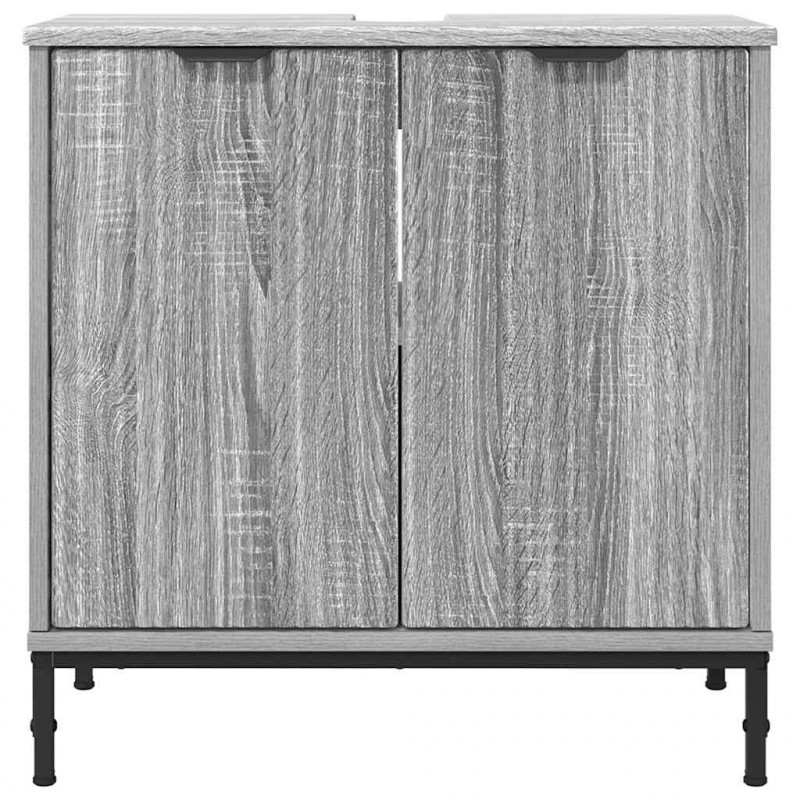 Szafka pod umywalkę z drzwiami Szary Sonoma 60,5 x 33,5 x 61 cm