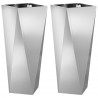 Donica 2 pcs Srebrny 30 x 30 x 75 cm Stal Galwanizowana