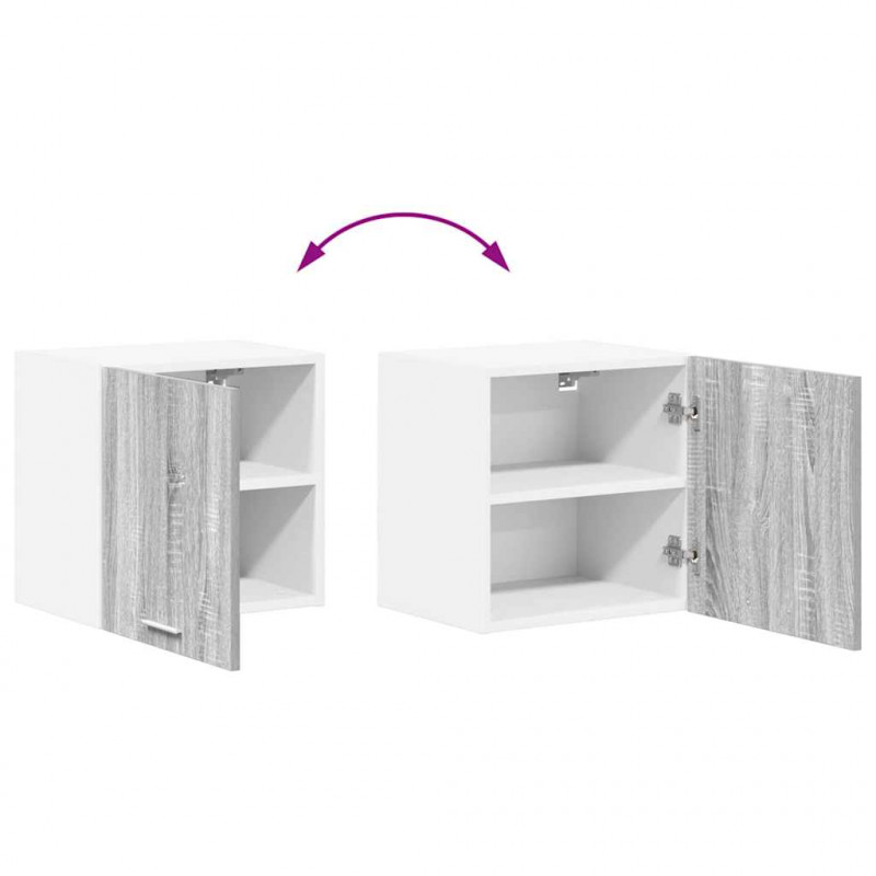 Szafka wisząca 2 pcs Szary Sonoma i Biały 40 x 31 x 40 cm