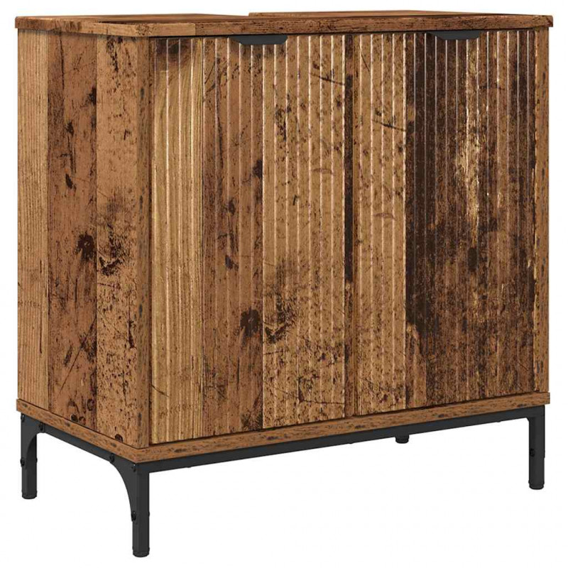 Szafka pod umywalkę z drzwiami Stare drewno 60,5 x 33,5 x 61 cm