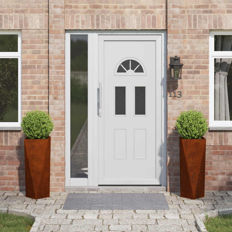 Donica 2 pcs Rdzawy 30 x 30 x 75 cm