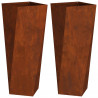 Donica 2 pcs Rdzawy 30 x 30 x 75 cm
