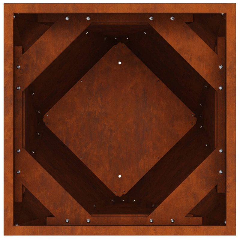 Donica 2 pcs Rdzawy 30 x 30 x 75 cm