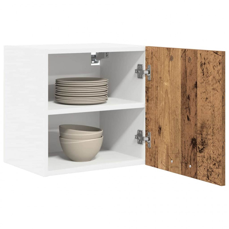 Szafka wisząca 2 pcs Stare Drewno i Biały 40 x 31 x 40 cm