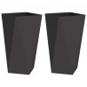 Donica 2 pcs Czarny 40 x 40 x 75 cm Stal