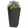 Donica 2 pcs Czarny 40 x 40 x 75 cm Stal